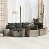 Image de vidaXL Ensemble de canapé de jardin 7 pcs Gris polyrotin