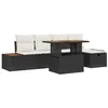 Image de vidaXL Ensemble de canapé de Jardin 6 pcs Noir polyrotin, Sofa Moderne pour Jardin ou terrasse, mobilier extérieur résistant, Solution de Rangement Pratique