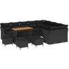 Image de vidaXL Ensemble de canapé de Jardin 13 pcs Noir polyrotin, Mobilier de Jardin Moderne, Ensemble de canapés modulables, résistant aux UV, Salon d'extérieur Flexible