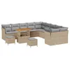 Image de vidaXL Ensemble de canapé de Jardin 13 pcs Beige polyrotin, Jardin et terrasse, Ensemble Salon modulable, canapé en rotin, mobilier extérieur, été, Patio