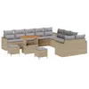 Image de vidaXL Ensemble de canapé de Jardin 13 pcs Beige polyrotin, Canapé extérieur en rotin, Moderne et modulable, pour Jardin et terrasse, Meubles résistants aux intempéries