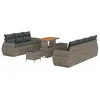 Image de vidaXL Ensemble de canapé de Jardin avec Coussin 10 pcs Gris polyrotin, Salon de Jardin, mobilier modulable, léger, Durable, résistant aux UV, pour Votre terrasse et détente