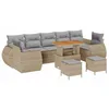 Image de vidaXL Ensemble de canapé de Jardin 10 pcs Beige polyrotin, Jardin et terrasse, mobilier Moderne, résistant aux intempéries, canapé extérieur, Confort et détente