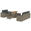 Image de vidaXL Ensemble de canapé de Jardin 8 pcs Gris polyrotin, Salon de Jardin et terrasse, Design modulable, canapé extérieur résistant, détente Moderne pour l'été