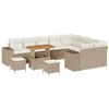 Image de vidaXL Ensemble de canapé de Jardin 12 pcs Beige polyrotin, Salon de Jardin et terrasse, Moderne, résistant, léger, matériaux Anti-UV, Ensemble extérieur, fauteuils canapés