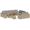 Image de vidaXL Ensemble de canapé de Jardin 13 pcs Beige polyrotin, Jardin et Terrasse, Mobilier d'extérieur Moderne, Canapé modulaire léger, Résistant aux UV pour se détendre au Jardin