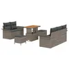 Image de vidaXL Ensemble de canapé de Jardin 8 pcs Gris polyrotin, Canapé de Jardin Moderne, mobilier modulable, léger, Durable, résistant aux UV pour terrasse et Patio