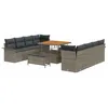 Image de vidaXL Ensemble de canapé de Jardin 11 pcs Gris polyrotin, Canapé de Jardin Moderne, mobilier extérieur résistant, Table Ajustable, pièce printanière, Parfait pour se détendre