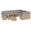 Image de vidaXL Ensemble de canapé de Jardin 12 pcs Beige polyrotin, Ensemble de Meubles Modernes pour Jardin et terrasse, canapé en rotin léger, résistant aux UV, élégant et Confortable
