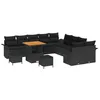 Image de vidaXL Ensemble de canapé de Jardin 13 pcs Noir polyrotin, Canapé de Jardin modulable, mobilier extérieur résistant aux intempéries, sièges Convertibles, détente en Plein air