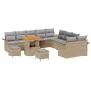Image de vidaXL Ensemble de canapé de Jardin 13 pcs Beige polyrotin, Canapé de Jardin modulable, mobilier extérieur résistant aux intempéries, sièges Convertibles, détente en Plein air