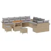 Image de vidaXL Ensemble de canapé de Jardin 13 pcs Beige polyrotin, Canapé de Jardin modulable, mobilier extérieur résistant aux intempéries, sièges Convertibles, détente en Plein air
