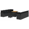 Image de vidaXL Ensemble de canapé de Jardin avec Coussin 11 pcs Noir polyrotin, Mobilier de Jardin et terrasse, canapé modulaire Moderne, sièges durables, Salon léger résistant aux UV