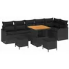Image de vidaXL Ensemble de canapé de Jardin avec Coussin 9 pcs Noir polyrotin, Jardin et terrasse, Ensemble de Meubles modulables, canapés durables, matériaux résistants aux UV, sièges stylés