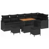 Image de vidaXL Ensemble de canapé de Jardin 9 pcs Noir polyrotin, Canapé modulable Moderne pour Jardin, mobilier extérieur résistant, matériaux Anti-UV, sièges Confortables