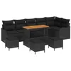 Image de vidaXL Ensemble de canapé de Jardin 10 pcs Noir polyrotin, Canapé modulable Moderne pour Jardin, mobilier extérieur résistant, matériaux Anti-UV, sièges Confortables