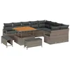 Image de vidaXL Ensemble de canapé de Jardin 12 pcs Gris Poly rotin, Canapé de Jardin Moderne, Salon extérieur, mobilier résistant aux intempéries, sièges en rotin modulables, pièces Flexibles