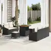 Image de vidaXL Ensemble de canapé de jardin avec coussin 8 pcs Noir polyrotin