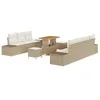 Image de vidaXL Ensemble de canapé de Jardin 10 pcs Beige polyrotin, Canapé de Jardin et terrasse, Ensemble Moderne en modules, léger et résistant aux intempéries, assises polyvalentes