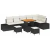 Image de vidaXL Ensemble de canapé de Jardin avec Coussin 9 pcs Noir polyrotin, Mobilier de Jardin et terrasse, canapé Moderne extérieur en rotin, résistant aux UV pour Votre Patio