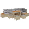 Image de vidaXL Ensemble de canapé de Jardin 10 pcs Beige polyrotin, Mobilier Rattan Moderne, Canapé de Jardin et Terrasse, Espace Détente Extérieur, Salon Patio