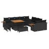 Image de vidaXL Ensemble de canapé de Jardin 13 pcs Noir polyrotin, Canapé modulable pour Jardin et terrasse, Confort Moderne pour Votre Patio, idéal pour se détendre
