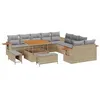 Image de vidaXL Ensemble de canapé de Jardin 13 pcs Beige polyrotin, Canapé modulable pour Jardin et terrasse, Confort Moderne pour Votre Patio, idéal pour se détendre