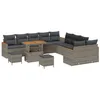 Image de vidaXL Ensemble de canapé de Jardin 13 pcs Gris polyrotin, Canapés modulables pour Jardin et terrasse, mobilier de Luxe pour se Relaxer Dehors, Confort assuré