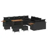 Image de vidaXL Ensemble de canapé de Jardin 14 pcs Noir polyrotin, Canapé modulable pour Jardin et terrasse, Confort Moderne pour Votre Patio, idéal pour se détendre