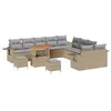 Image de vidaXL Ensemble de canapé de Jardin 13 pcs Beige polyrotin, Mobilier modulaire pour Jardin et terrasse, canapé léger, matériaux résistants UV, Collection de sièges extérieurs