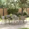 Image de vidaXL Ensemble de salle à manger pour jardin 7 pcs Gris polyrotin