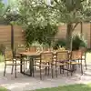 Image de vidaXL Ensemble de salle à manger pour jardin 9 pcs Noir
