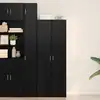 Image de vidaXL Haut Armoire Chêne noir 70 x 42.5 x 185 cm Bois d'ingénierie