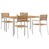 Image de vidaXL Ensemble de Salle à Manger pour Jardin 5 pcs Marron, Ensemble de Salle à Manger extérieur Moderne, Cool et élégant, mobilier de Patio Chic pour Jardin et terrasse