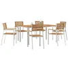Image de vidaXL Ensemble de Salle à Manger pour Jardin 7 pcs, Ensemble de Salle à Manger extérieur Moderne, Cool et élégant, mobilier de Patio Chic pour Jardin et terrasse