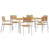 Image de vidaXL Ensemble de Salle à Manger pour Jardin 7 pcs, Ensemble de Salle à Manger extérieur Moderne, Cool et élégant, mobilier de Patio Chic pour Jardin et terrasse