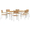 Image de vidaXL Ensemble de Salle à Manger pour Jardin 7 pcs, Jardin et terrasse, Ensemble Moderne de Repas d'extérieur, mobilier Contemporain, Collection élégante