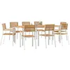 Image de vidaXL Ensemble de Salle à Manger pour Jardin 9 pcs, Jardin et terrasse, Ensemble Moderne de Repas d'extérieur, mobilier Contemporain, Collection élégante