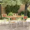 Image de vidaXL Ensemble de repas extérieur 5 pcs Marron Bois d'Acacia Massif