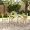 Image de vidaXL Ensemble de repas extérieur 5 pcs Marron Bois de teck massif