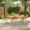 Image de vidaXL Chaise de jardin 6 pcs Huile Naturelle Bois d'Acacia Massif