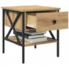 Image de vidaXL Table de Chevet 2 pcs chêne Artisanal 40 x 42 x 45 cm, Table de Nuit Minimaliste, Design rectangulaire, Rangement Compact, Meuble Moderne pour Gagner de la Place