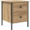 Image de vidaXL Cabinet de Chevet avec tiroir chêne Artisanal 40 x 42 x 50 cm, Table de Nuit, Design rectangulaire, Grand Espace de Rangement, matériaux Robustes, Montage Facile, déco Moderne compacte