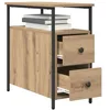 Image de vidaXL Cabinet de Chevet avec tiroir chêne Artisanal 30 x 60 x 60 cm, Chambre Moderne, Table de Nuit rectangulaire, Rangement Simple, Meuble déco pour la Maison