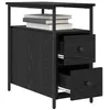 Image de vidaXL Cabinet de Chevet avec tiroir 2 pcs Chêne Noir 30 x 60 x 60 cm, Chambre Moderne, Table de Nuit rectangulaire, Rangement Simple, Meuble déco pour la Maison