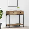 Image de vidaXL Table console avec tiroir chêne artisanal 75 x 34,5 x 75 cm