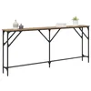 Image de vidaXL Table console chêne artisanal 180 x 23 x 75 cm, Table d'angle moderne, console rectangulaire, ajout élégant pour foyer, surface d'affichage chez vous