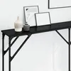 Image de vidaXL Table console Chêne noir 180 x 23 x 75 cm, Table d'appoint, console rectangulaire, meuble résistant, design moderne, style industriel, très polyvalent