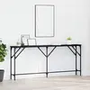 Image de vidaXL Table console Chêne noir 180 x 23 x 75 cm