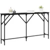 Image de vidaXL Table console Chêne noir 140 x 23 x 75 cm, Table d'angle moderne, console rectangulaire, ajout élégant pour foyer, surface d'affichage chez vous